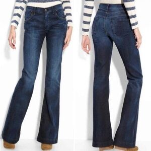 COH Citizens of Humanity Hutton Wide Leg Dark Wash Flared Hem Jeans EUC Size 29